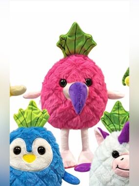 PEEK-A-BOO TOYS INC Pineapple Pets - Flamingo
Pink Bird Pillow with Purple Beak